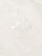 adidas Originals - Adicolor 3 Stripes Logo-Embroidered Cotton-Jersey T-Shirt - Neutrals