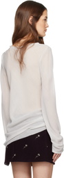 Rier Gray Wool Gauze Blouse