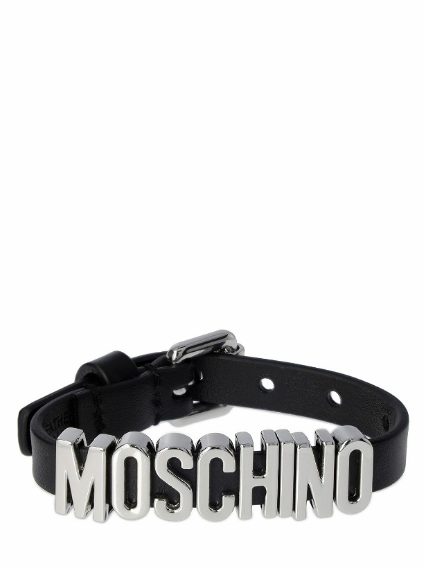 Photo: MOSCHINO - Logo Leather Bracelet