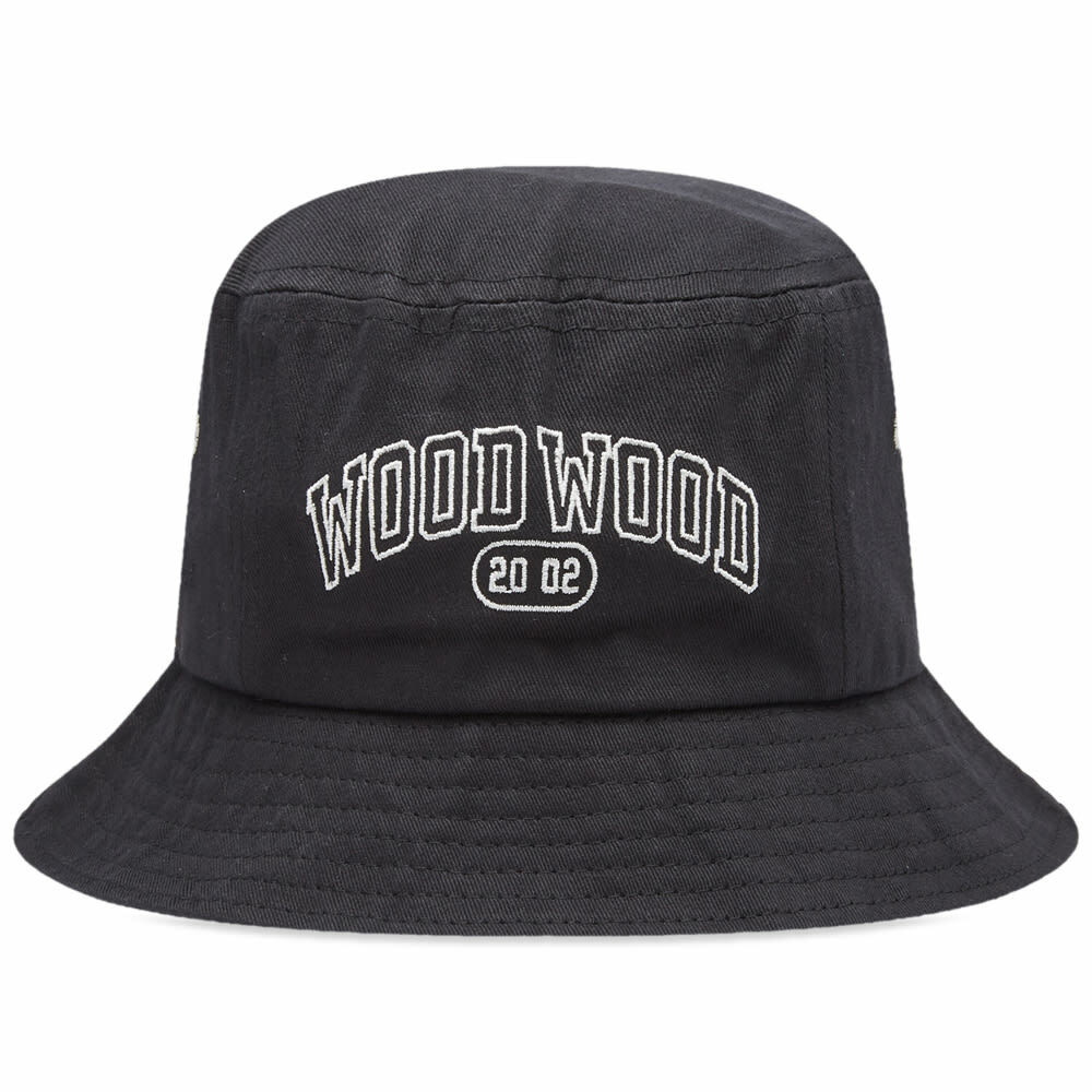 Wood Wood Men's Arch Logo Bucket Hat in Black Wood Wood