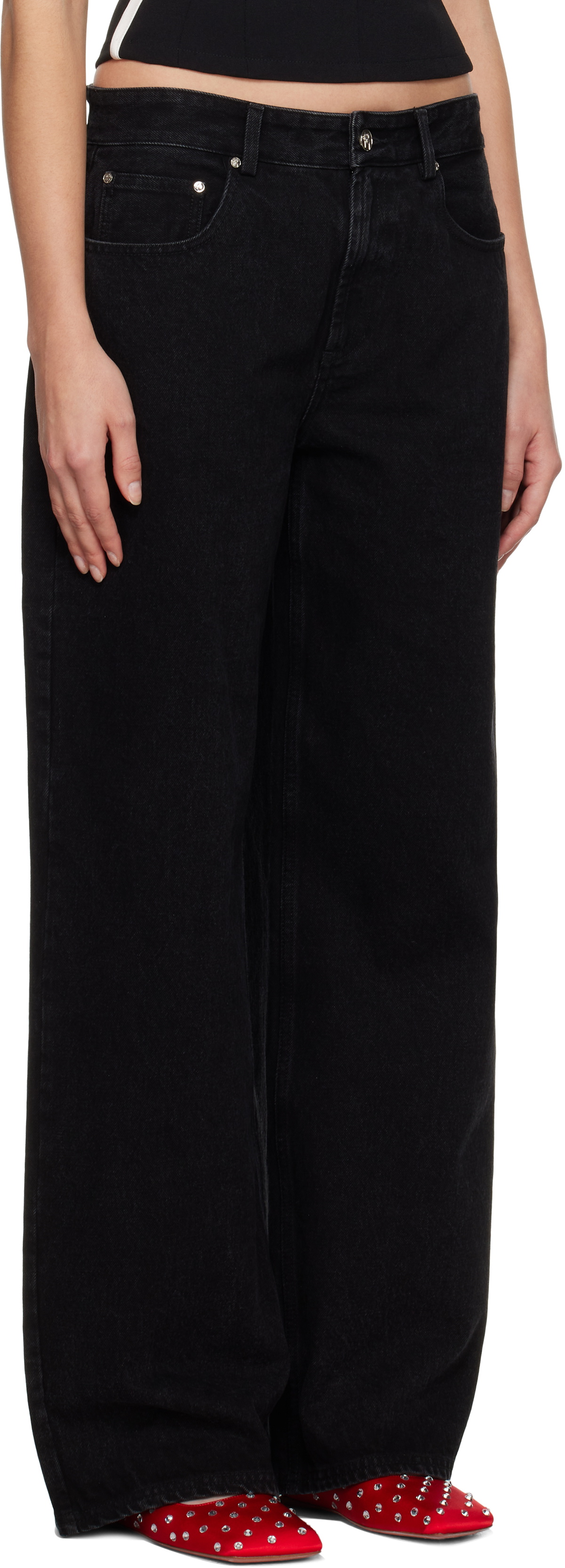 Paris Georgia Black Baggy Jeans