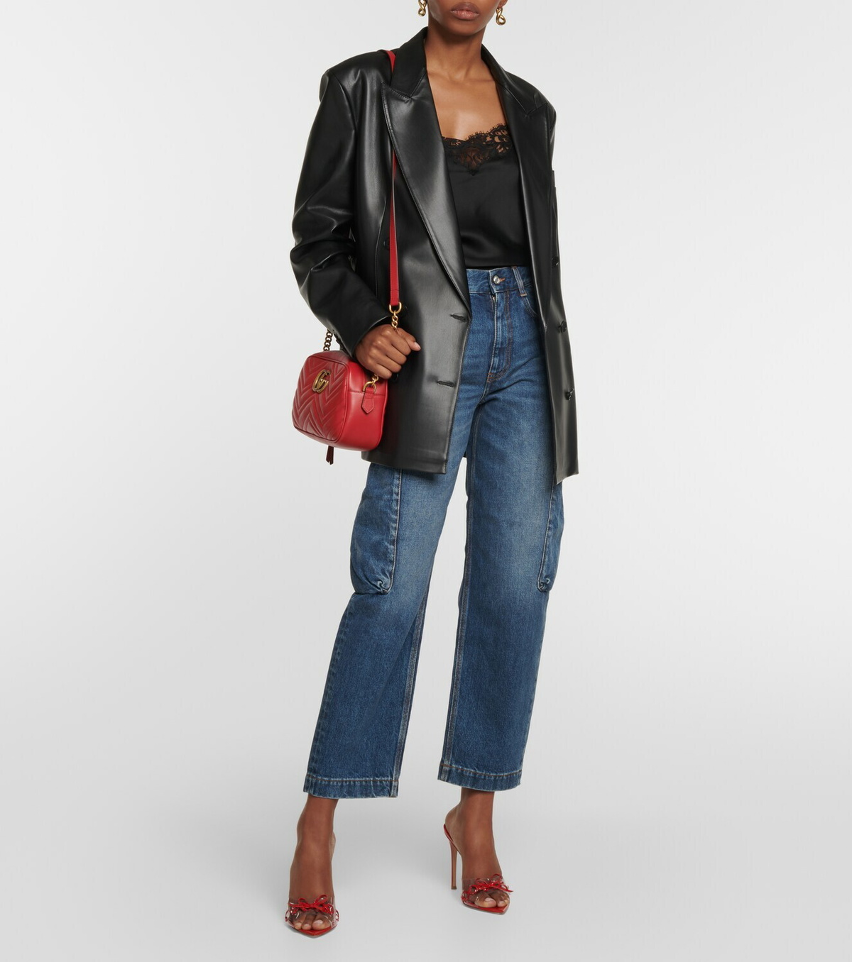 Gianvito Rossi Patent leather and PVC mules