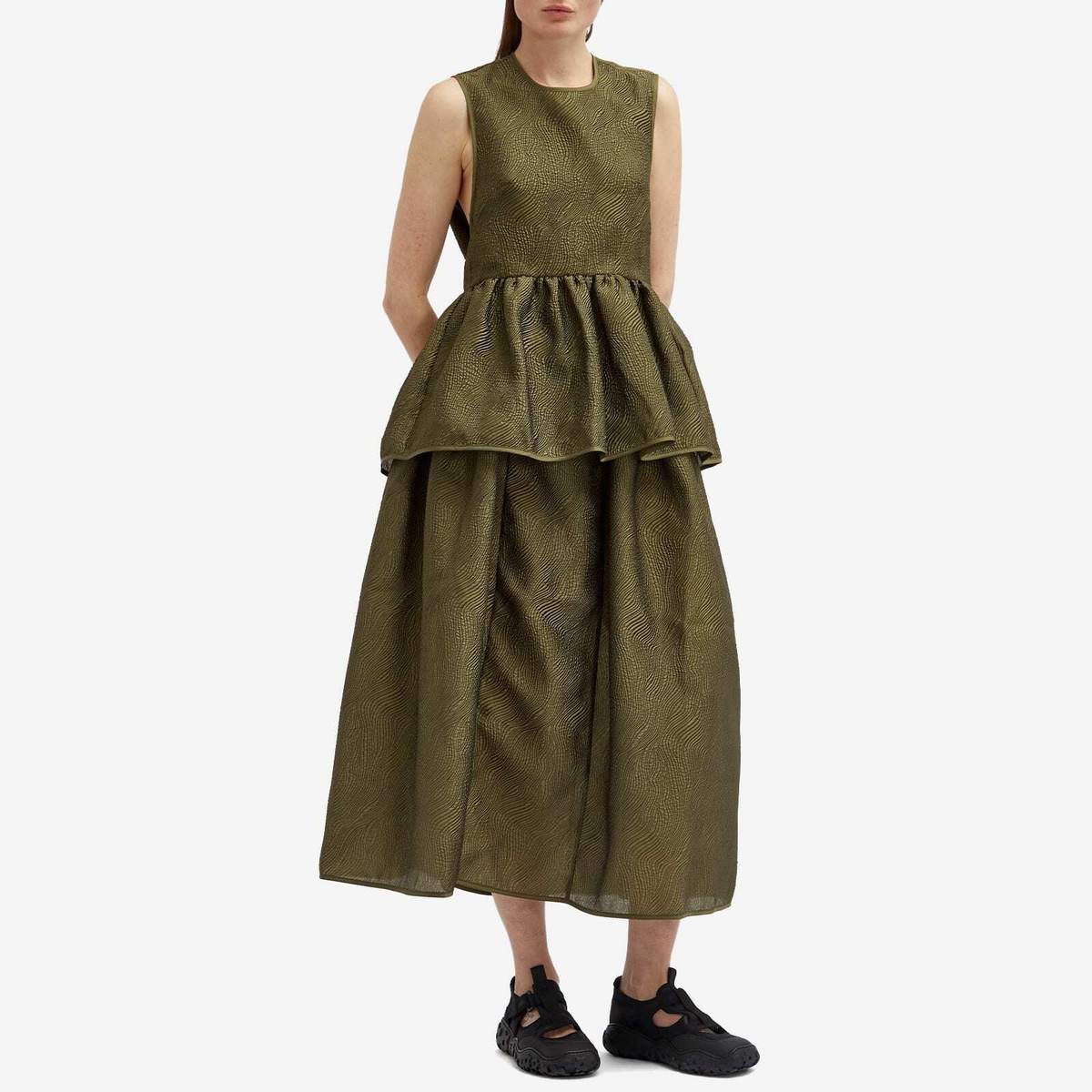 Cecilie Bahnsen Women's Fabiola Skirt in Olive Cecilie Bahnsen