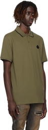 Moncler Khaki Two-Button Polo