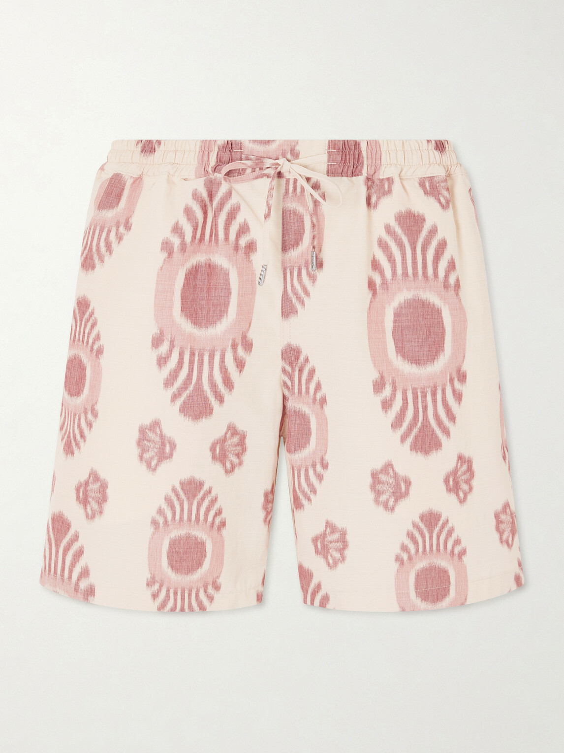 A Kind Of Guise - Volta Straight-Leg Cotton-Blend Jacquard Drawstring Shorts - Pink