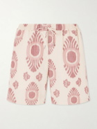 A Kind Of Guise - Volta Straight-Leg Cotton-Blend Jacquard Drawstring Shorts - Pink