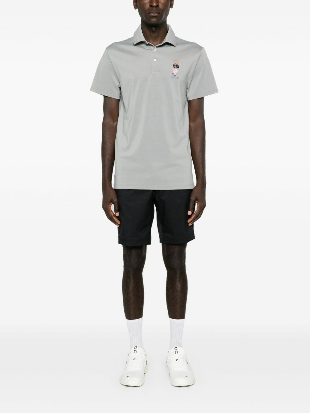 RLX Ralph Lauren Grey Polo Pear Piqué Polo Shirt