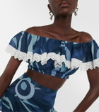 Pucci Marmo-print cotton crop top