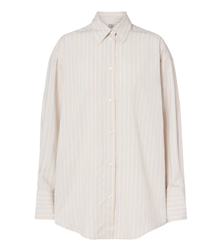 Photo: Toteme Striped oversized poplin shirt