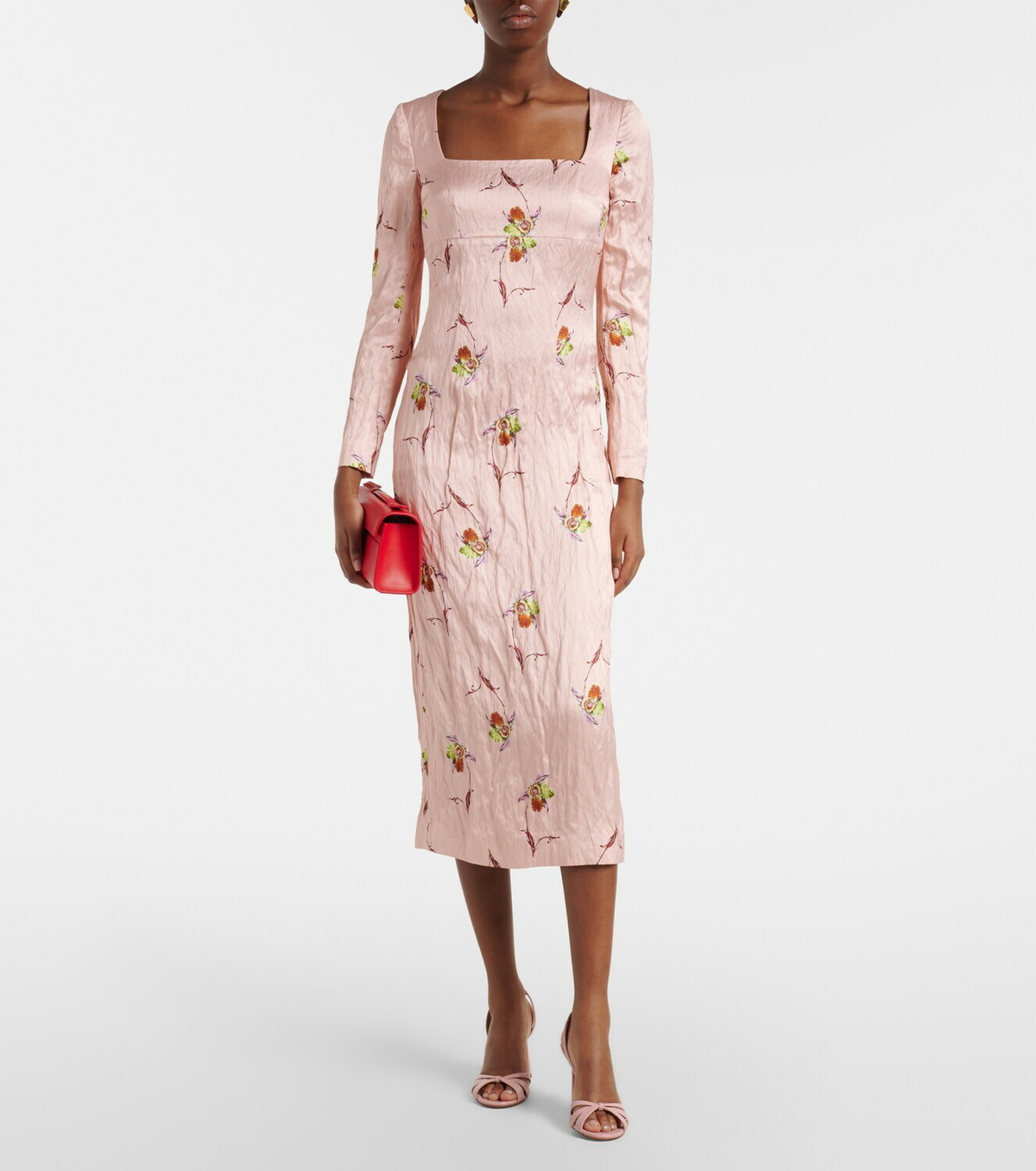 Emilia Wickstead Renne floral satin midi dress