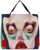 Charles Jeffrey Loverboy Pink Small Face Print Tote