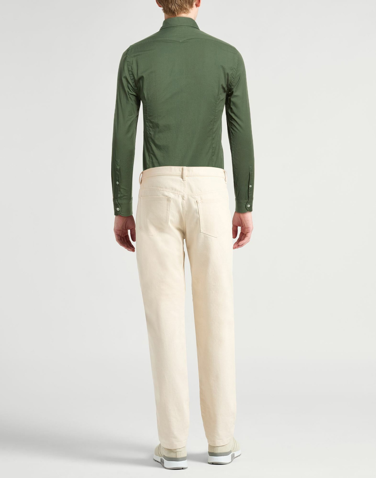 Massimo Alba Mens Shirt Military in Green