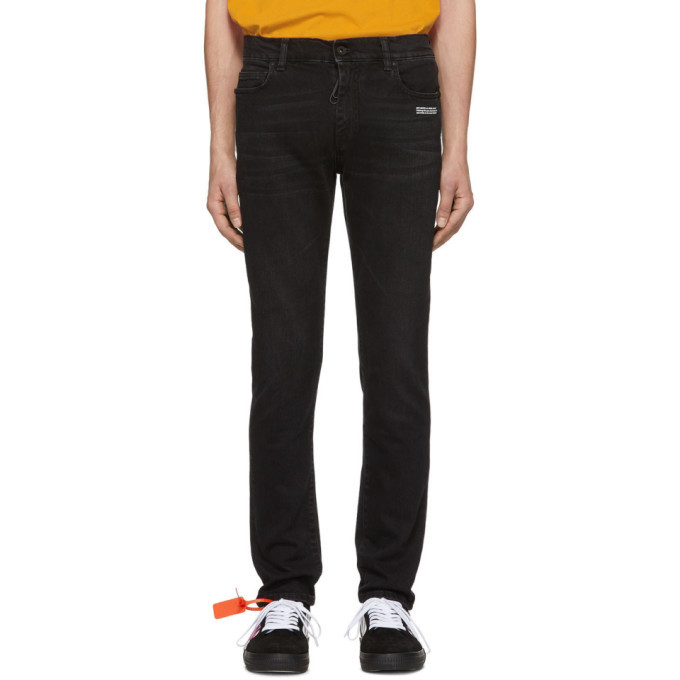 Off-White Black Skinny Regular Length Jeans Off-White