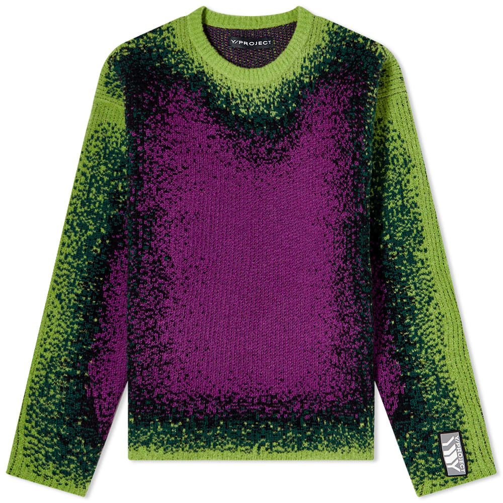 Y-Project Women's Gradient Heavy Knit Sweater in Green/Purple