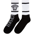 Versace Black and White Vintage Medusa Socks
