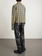 424 - HOORSENBUHS Checked Cotton-Blend Flannel Shirt - Yellow