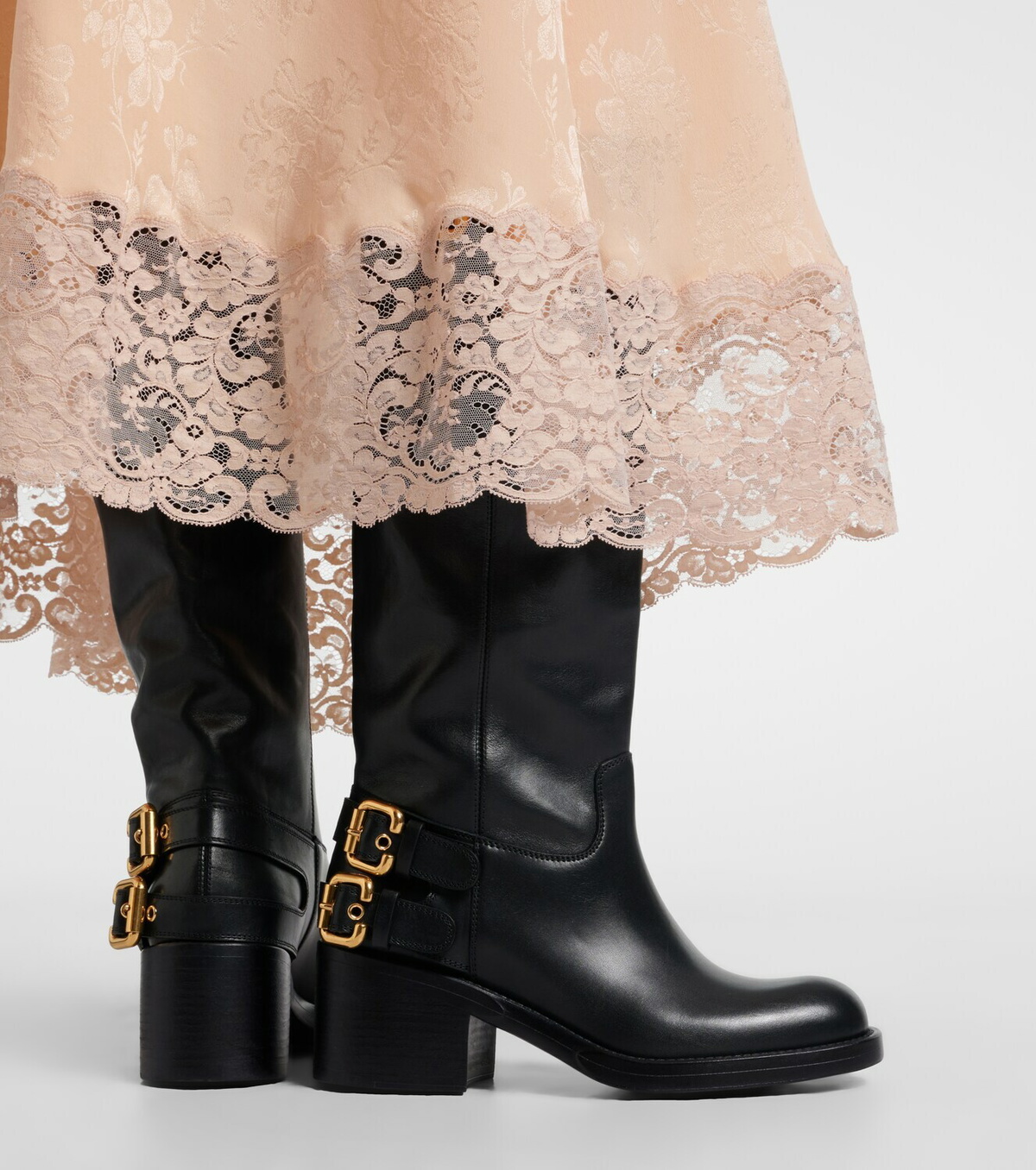 Chloé Dakota leather biker boots