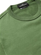 Stone Island Shadow Project - Nylon-Trimmed Garment-Dyed Loopback Cotton-Jersey Sweatshirt - Green
