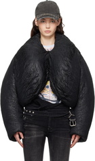 Y/Project Black Cropped Puffer Jacket