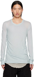 Rick Owens Blue Porterville Basic Long Sleeve T-Shirt