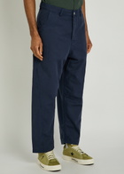 Ymc Barrel-leg Canvas Trousers Navy