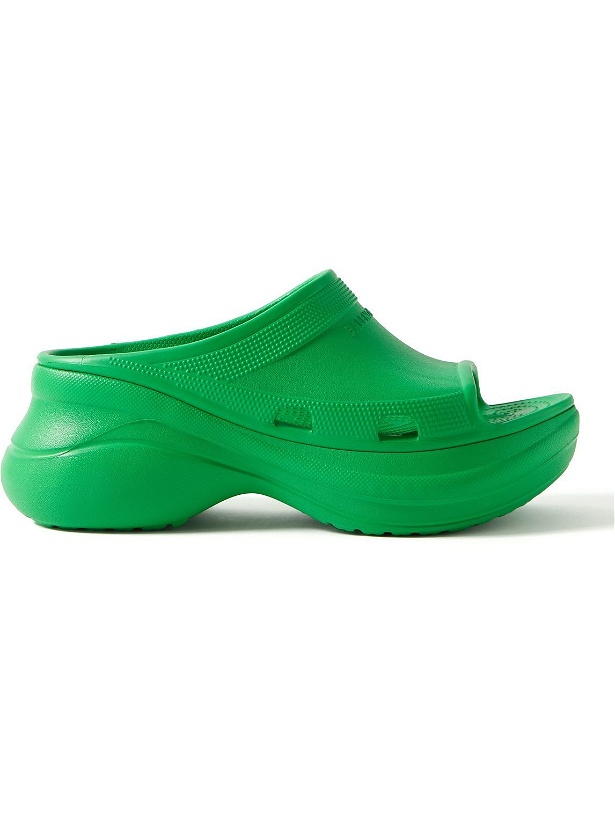 Photo: Balenciaga - Crocs Pool EVA Slides - Green