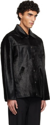Sunflower Black Cow Hide Coach Jacket