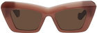 LOEWE Burgundy Cat-Eye Sunglasses