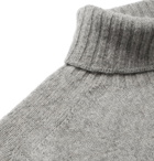 MAN 1924 - Mélange Wool Rollneck Sweater - Men - Light gray