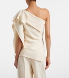 Fforme Lavinia draped one-shoulder top