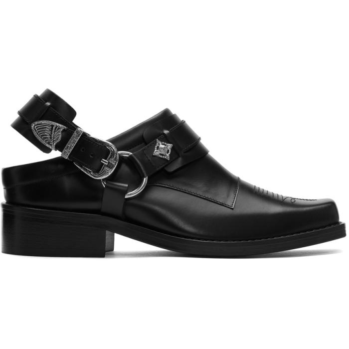 Photo: Toga Virilis Black Leather Slip-On Loafers