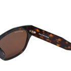 Balenciaga Men's BB0164S Sunglasses in Havana/Brown