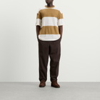 YMC Men's Triple T Shirt in Taupe/Off White
