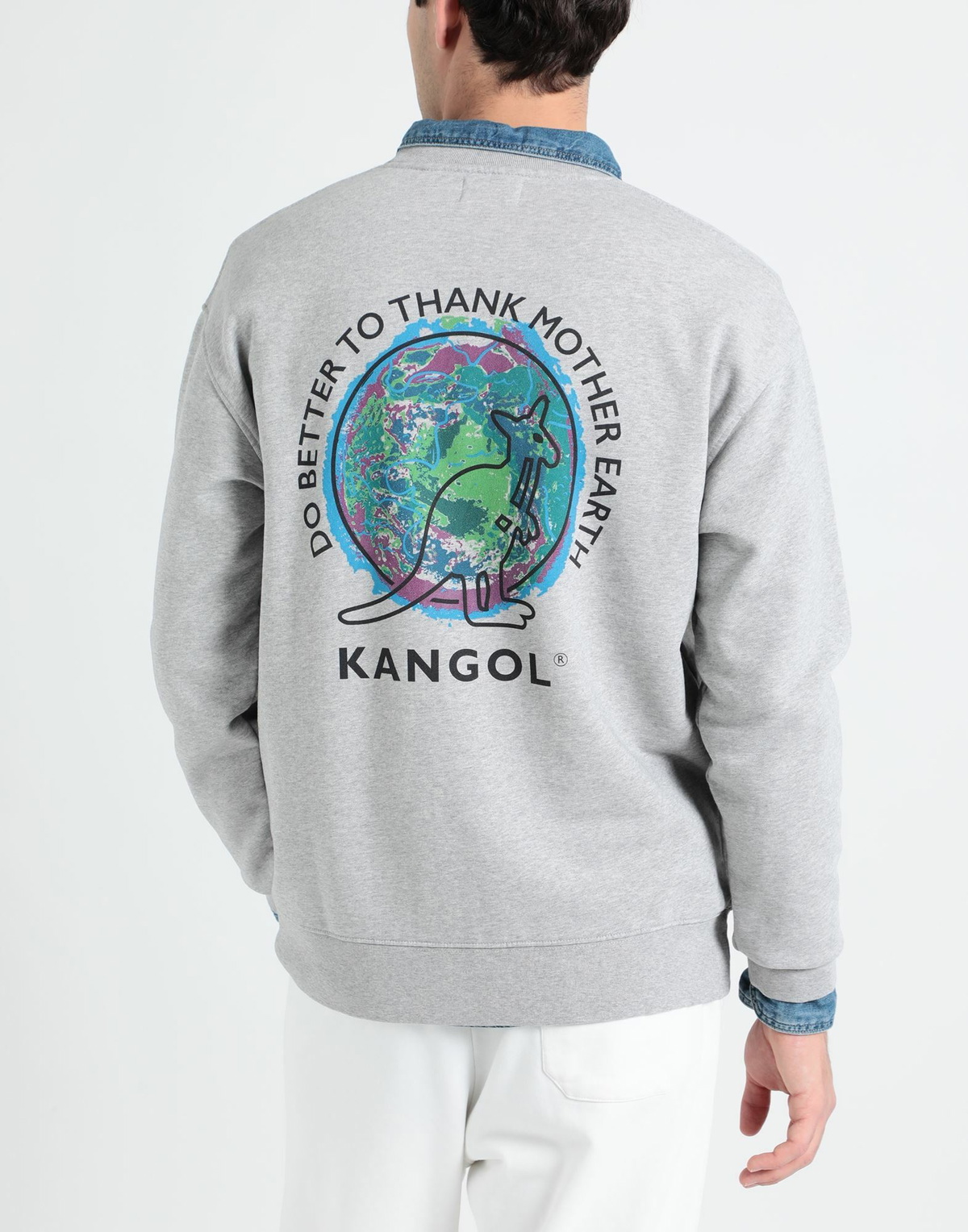 Kangol Mens Sweatshirt Light in Grey