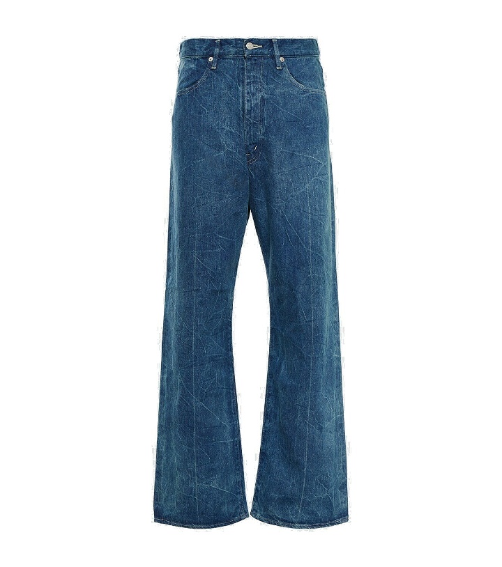 Photo: Auralee Faded wide-leg cotton jeans