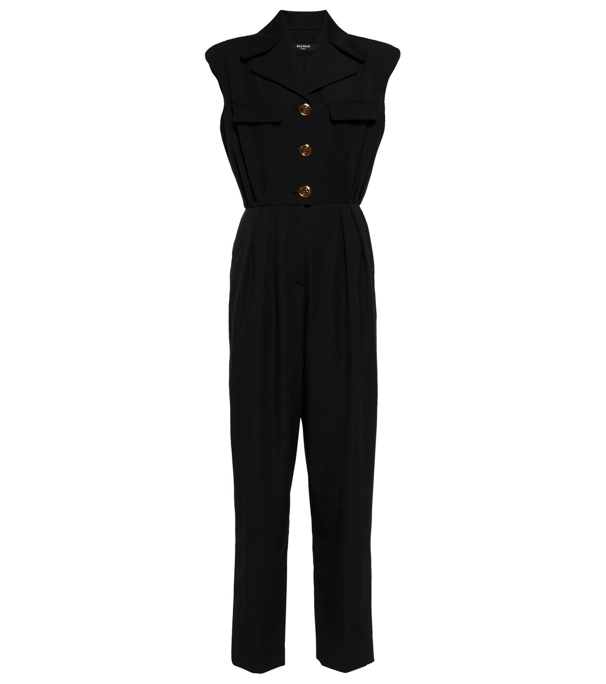 Balmain - Wool crêpe jumpsuit Balmain