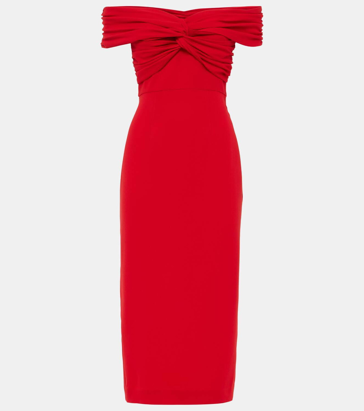 【送料&関税込】self-portrait Self Portrait Off-the-shoulder Red Off Shoulder Midi Dress – self-portrait-US