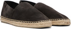 TOM FORD Brown Perforated Suede Barnes Espadrilles
