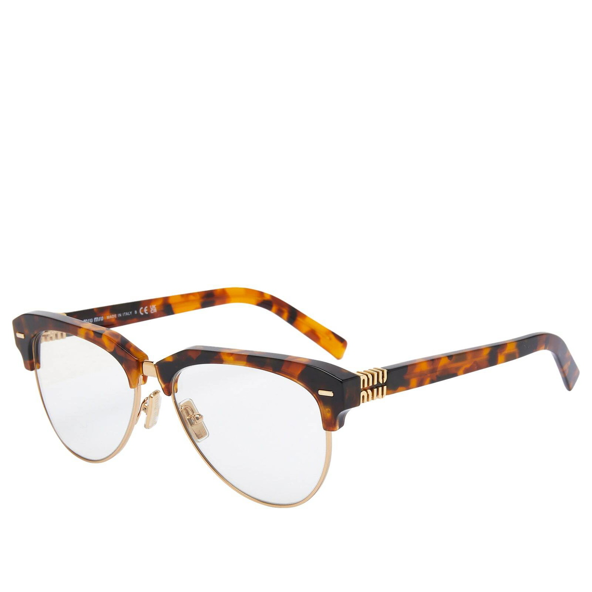 Miu Miu Eyewear Women's 09ZS Optical Glasses in Cork Tortoise/Blue 