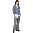 Ports 1961 Blue Mohair Fully Fashioned Cardigan