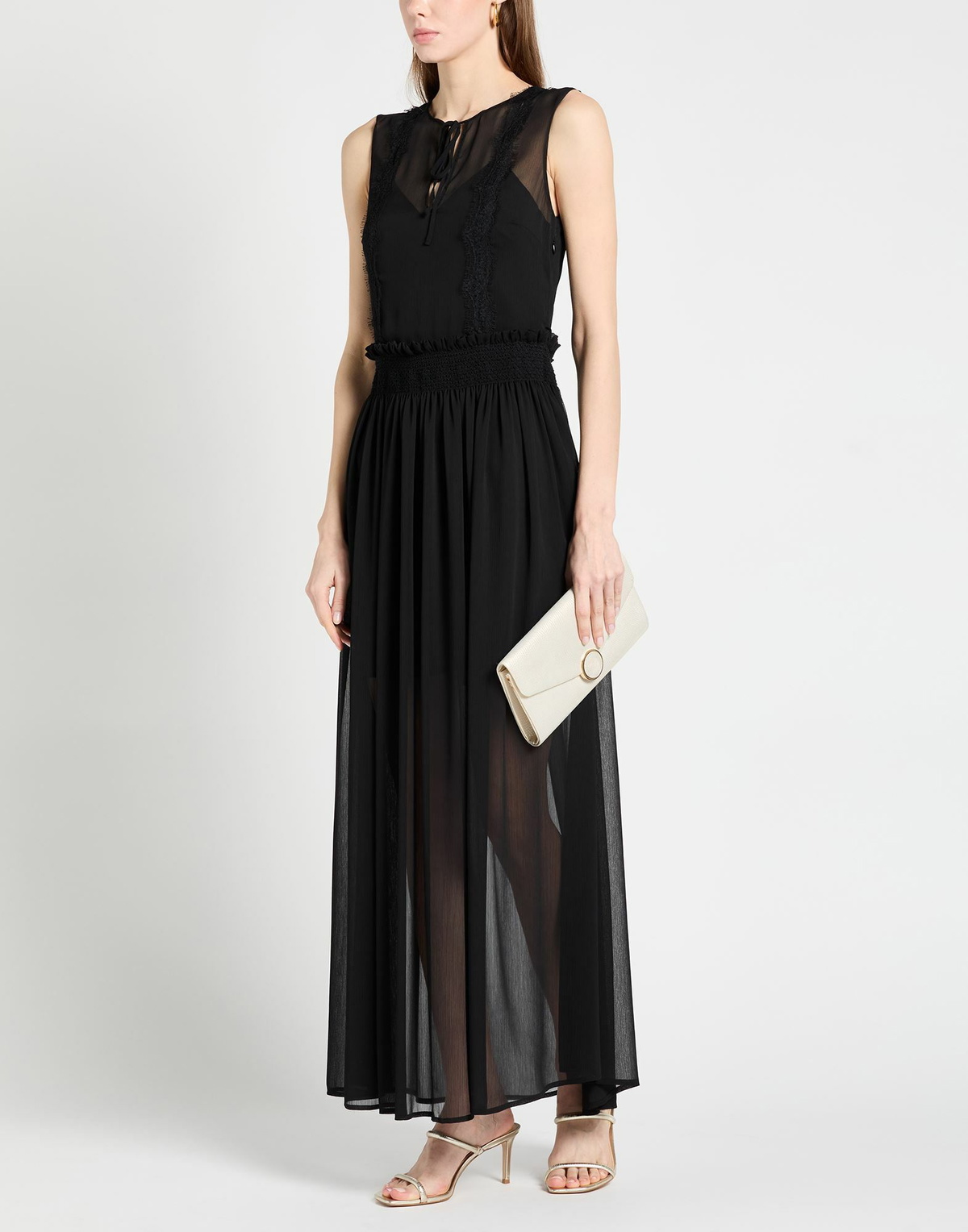 Manila Grace Womens Maxi dress in Black