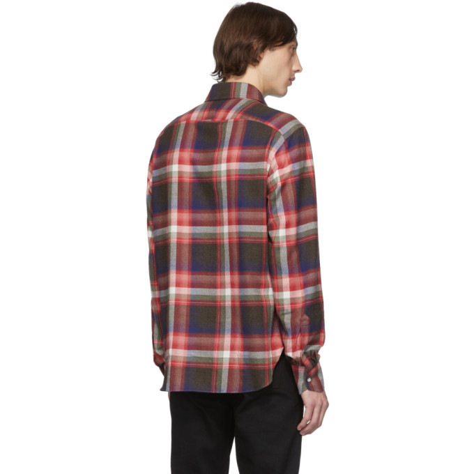 Eidos Red Plaid JB Collar ITA Shirt