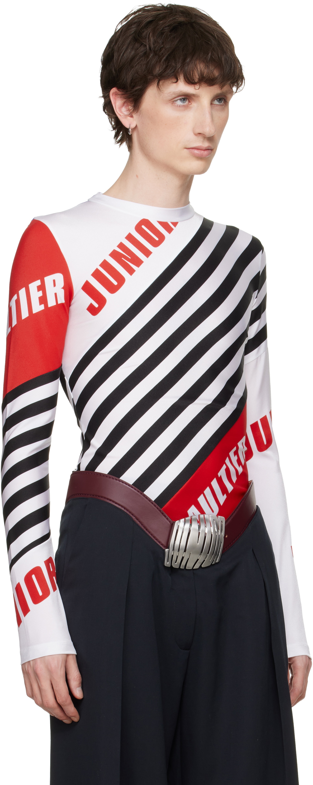 Jean Paul Gaultier White & Black 'The Junior Gaultier' Top