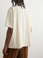 Monitaly - Milano Textured-Cotton Shirt - Neutrals