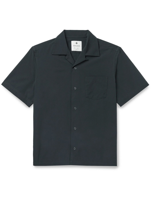 Photo: Snow Peak - Camp-Collar Toray Dot Air Shell Shirt - Black