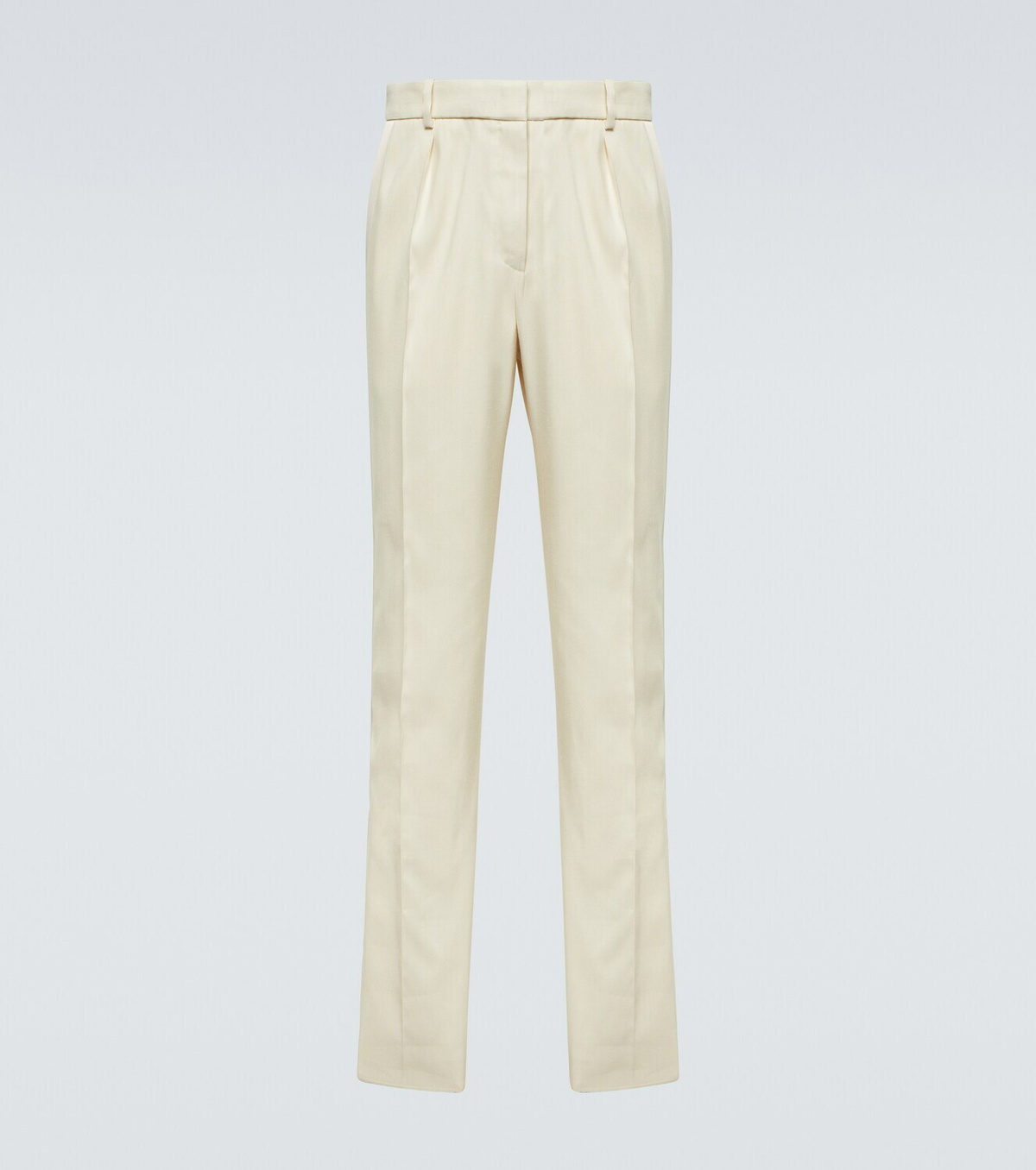 Saint Laurent Satin-trimmed silk tuxedo pants