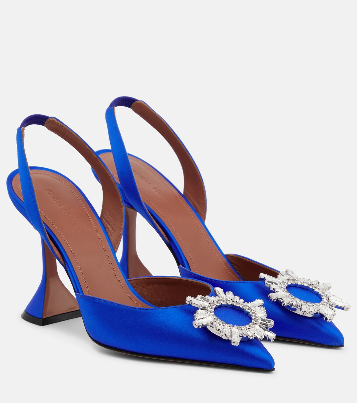 Amina Muaddi - Begum satin slingback pumps