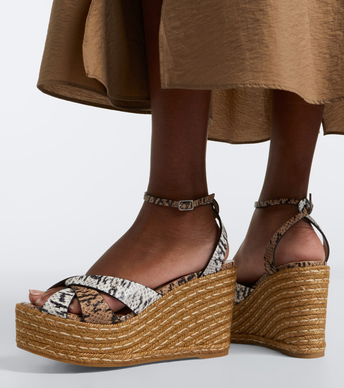 Jimmy Choo Korra snake-print leather espadrilles