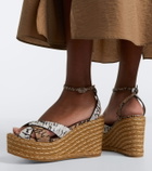 Jimmy Choo Korra snake-print leather espadrilles