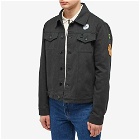 Fred Perry x Raf Simons Brushed Denim Jacket in Black